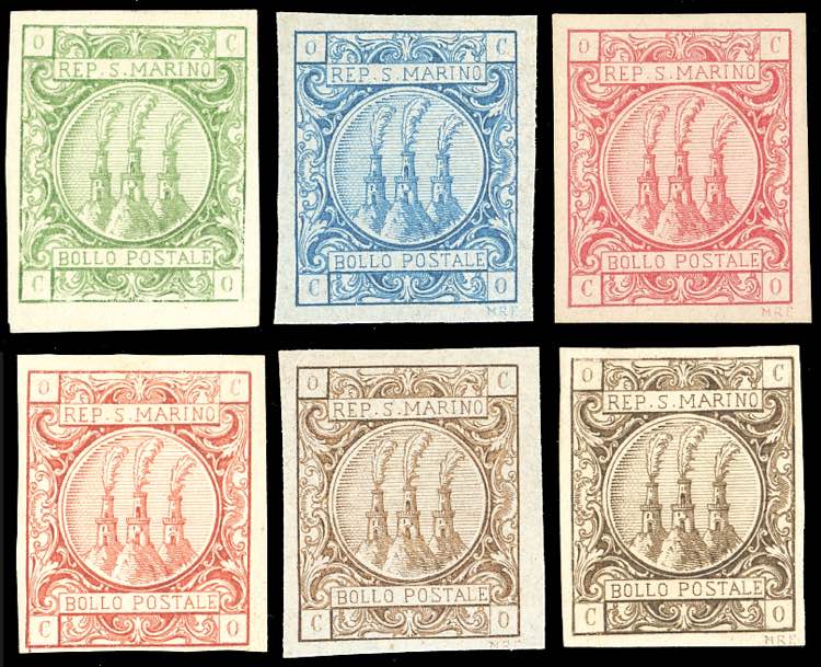 1865 - Saggi Riester, sei valori ... 