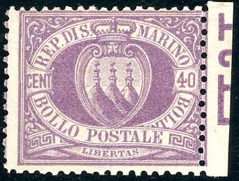 1877 - 40 cent. Stemma (7), ... 