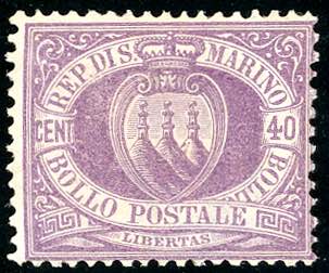 1877 - 40 cent. Stemma (7), ... 