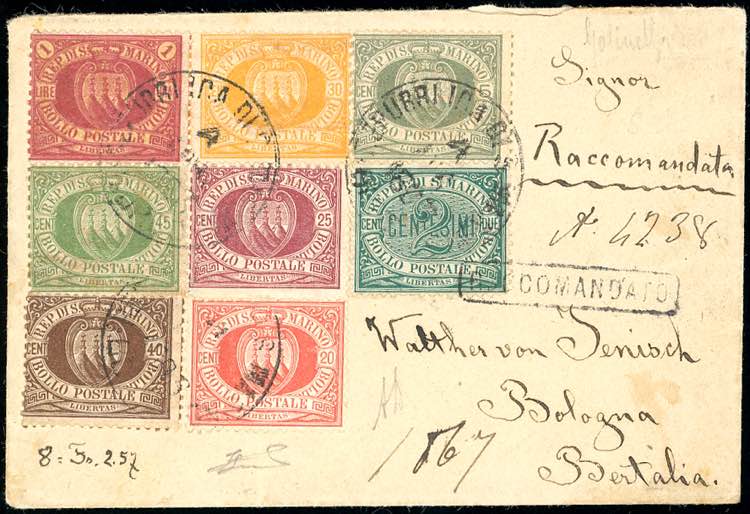 1893 - Bella affrancatura otto ... 