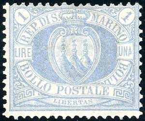 1894 - 1 lira oltremare Stemma ... 