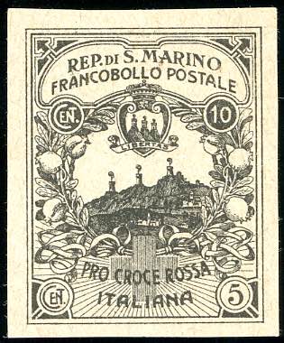 1916 - 10 + 5 cent. Pro Croce ... 