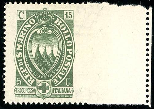1923 - 15 + 5 cent. Pro Croce ... 