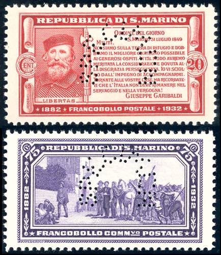 1932 - 20 cent. carminio, 75 cent. ... 