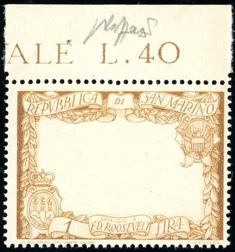 1947 - 1 lira Roosvelt, senza la ... 