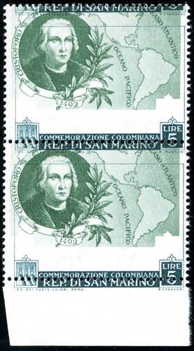 1952 - 5 lire Colombo, centro ... 