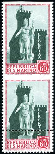 1954 - 60 lire Statua della ... 