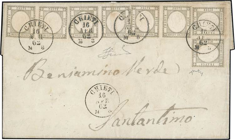 1862 - 1/2 grano grigio bruno ... 