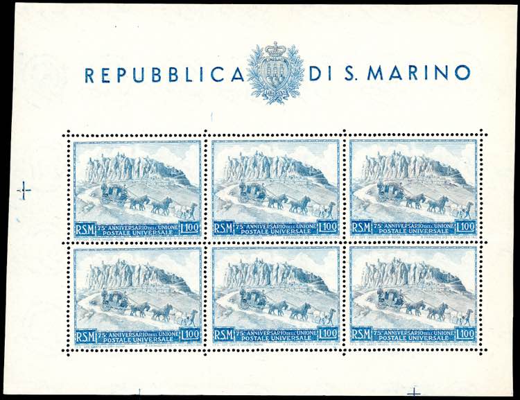 1949 - 100 lire UPU, foglietto ... 