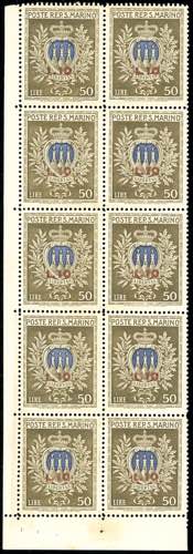 1946 - 10 lire su 50 lire Pro ... 