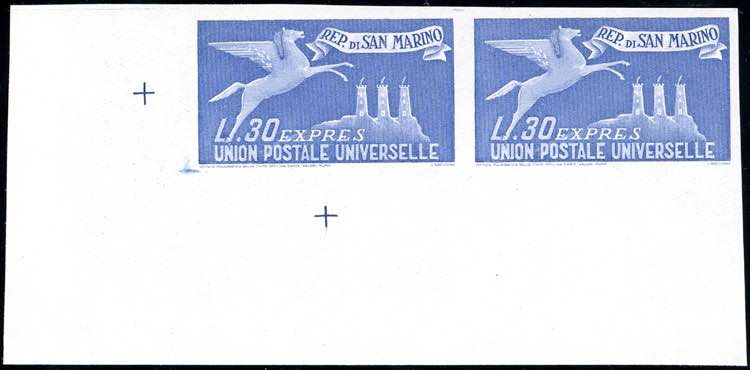 1946 - 30 lire, non dentellato ... 