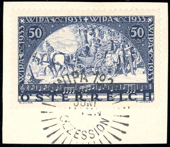 AUSTRIA 1933 - 50 + 50 g. WIPA ... 