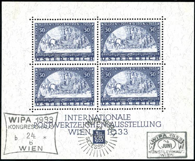 AUSTRIA FOGLIETTI 1933 - 50 + 50 ... 