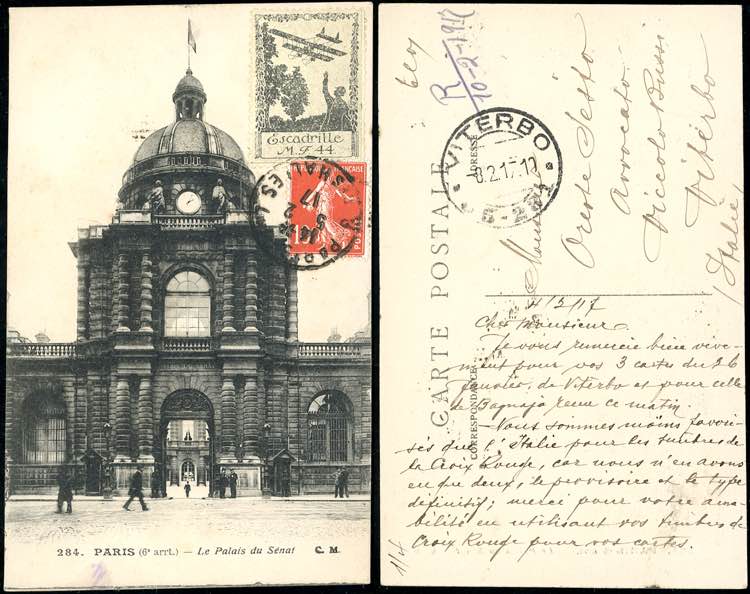 FRANCIA POSTA AEREA 1917 - 10 ... 