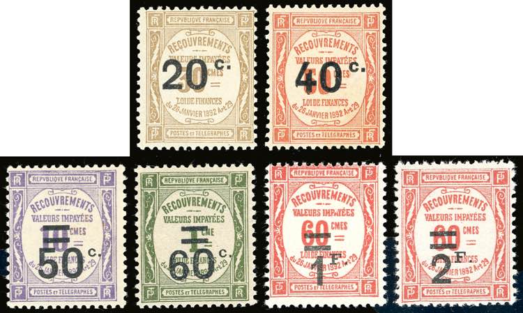 FRANCIA SEGNATASSE 1917/26 - Due ... 