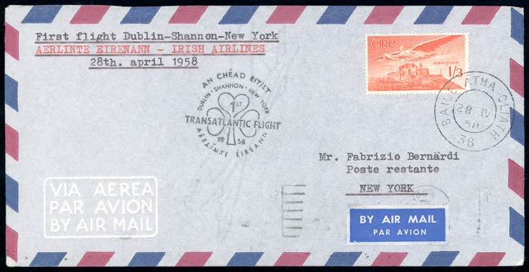 IRLANDA POSTA AEREA 1958 - 1/3 p. ... 