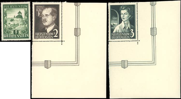 LIECHTENSTEIN 1952/55 - 5 f. ... 