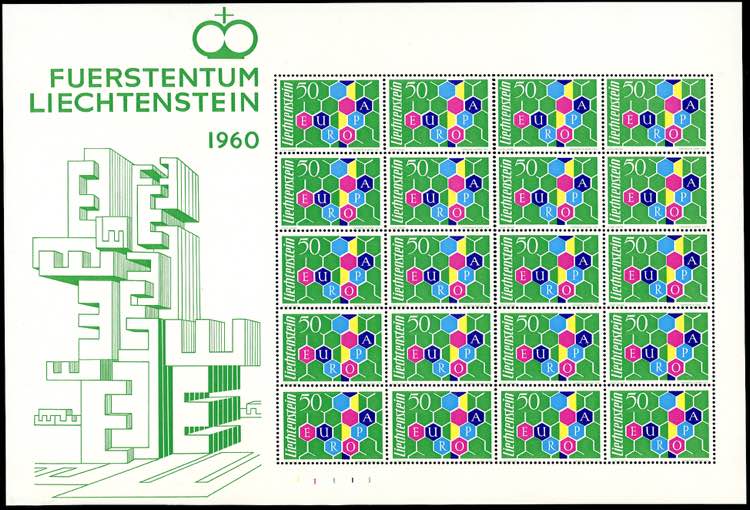 LIECHTENSTEIN MINIFOGLI 1960 - 50 ... 