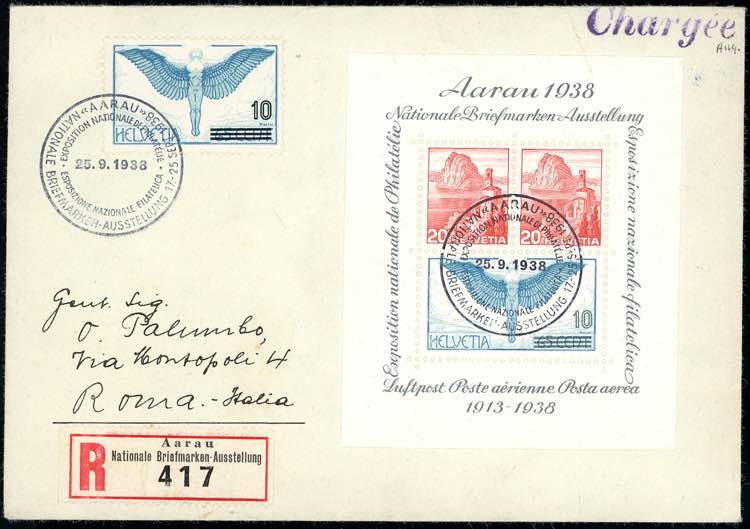 SVIZZERA FOGLIETTI 1938 - Aarau, ... 