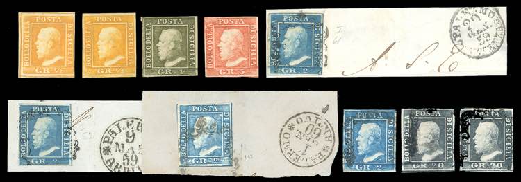 SICILIA 1859 - Bellinsieme di 10 ... 