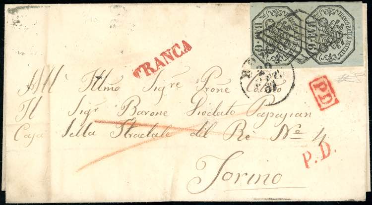 1857 - 6 baj grigio verdastro (7), ... 