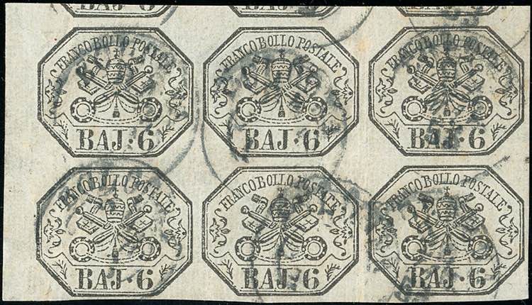 1852 - 6 baj grigio (7a), blocco ... 