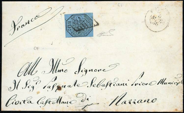 1856 - 7 baj azzurro (8), ... 