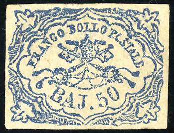 1864 - 50 baj azzurro oltremare ... 