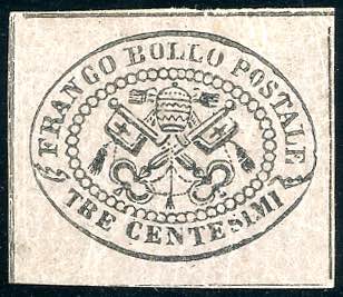1867 - 3 cent. grigio rosa (14), ... 