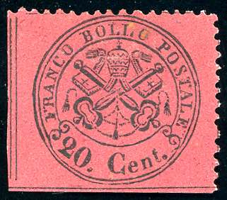 1868 - 20 cent. rosso bruno (27), ... 