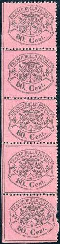 1868 - 80 cent. lilla rosso (31), ... 
