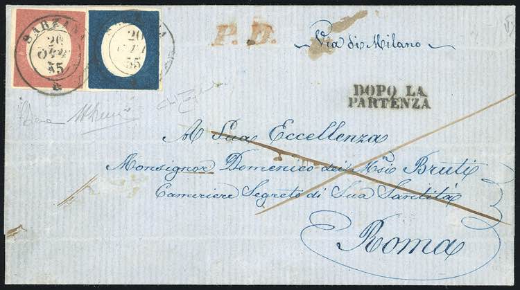 1855 - 40 cent. rosso mattone, 20 ... 