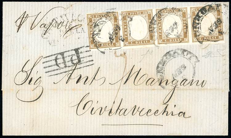 1862 - 10 cent. bistro oliva ... 