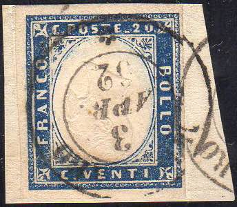 1861 - 20 cent. celeste chiaro, ... 