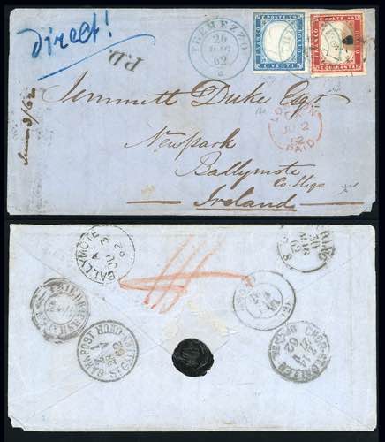 1862 - 20 cent. celeste, perfetto, ... 