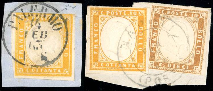 1861 - 80 cent. giallo arancio ... 