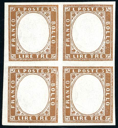 1861 - 3 lire rame vivo (18A), ... 