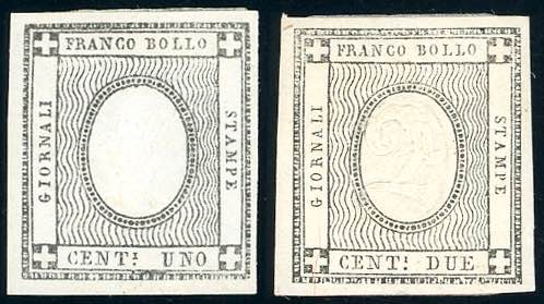 1861 - 1 e 2 cent. per stampati ... 