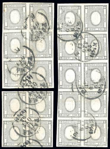 1863 - 1 cent. grigio nero per ... 