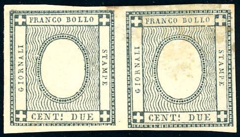 1861 - 2 cent. grigio nero per ... 
