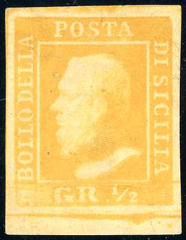 1859 - 1/2 grano giallo chiaro, ... 