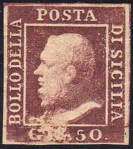 1859 - 50 grana lacca bruno, ... 