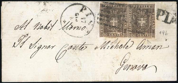 1860 - 10 cent. bruno scuro ... 