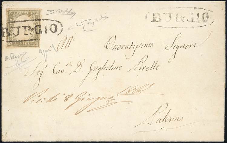 BURGIO, ovale senza fregi, punti ... 