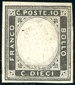 1861 - 10 cent., non emesso, prova ... 