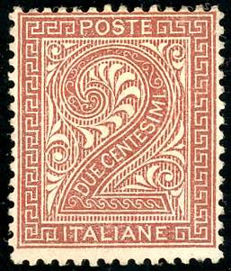 1863 - 2 cent. De La Rue, tiratura ... 