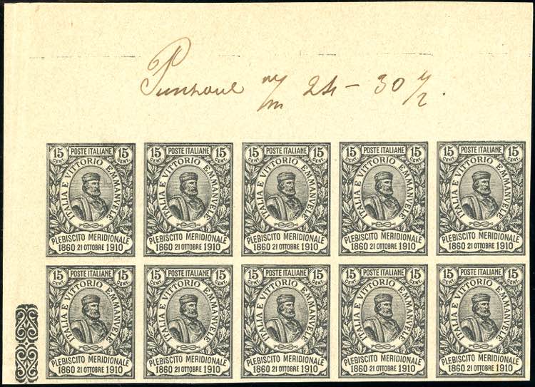 1910 - 15 + 15 cent. Garibaldi ... 