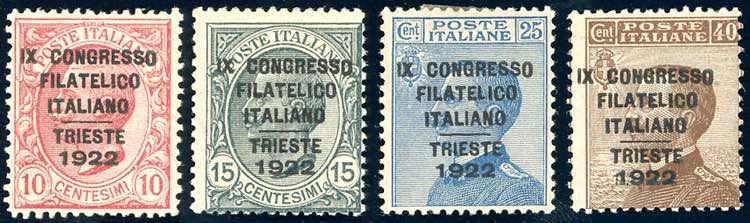1922 - Congresso Filatelico, serie ... 