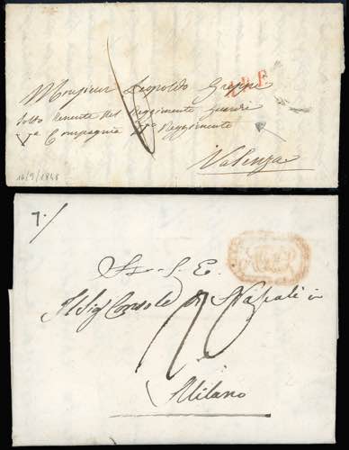 1848 - Due lettere prefilateliche ... 
