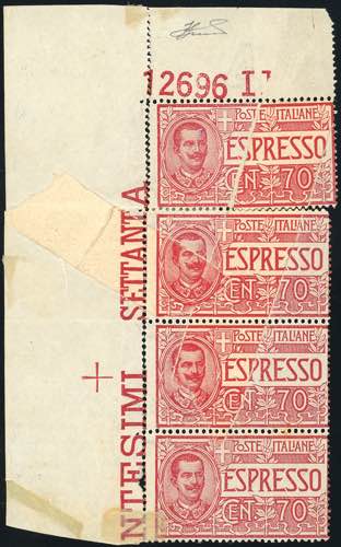 1925 - 70 cent. (11), striscia ... 